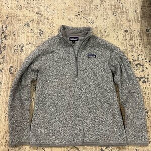 patagonia womens better sweater Fleece 1/4 zip Size m Grey